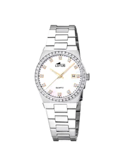 Montre femme Lotus acier nacre zirconium