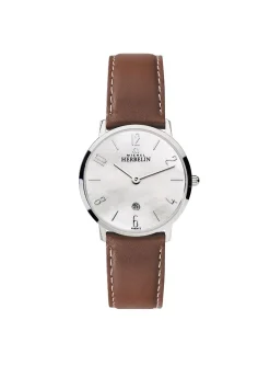 Montre femme Michel Herbelin City cuir brun