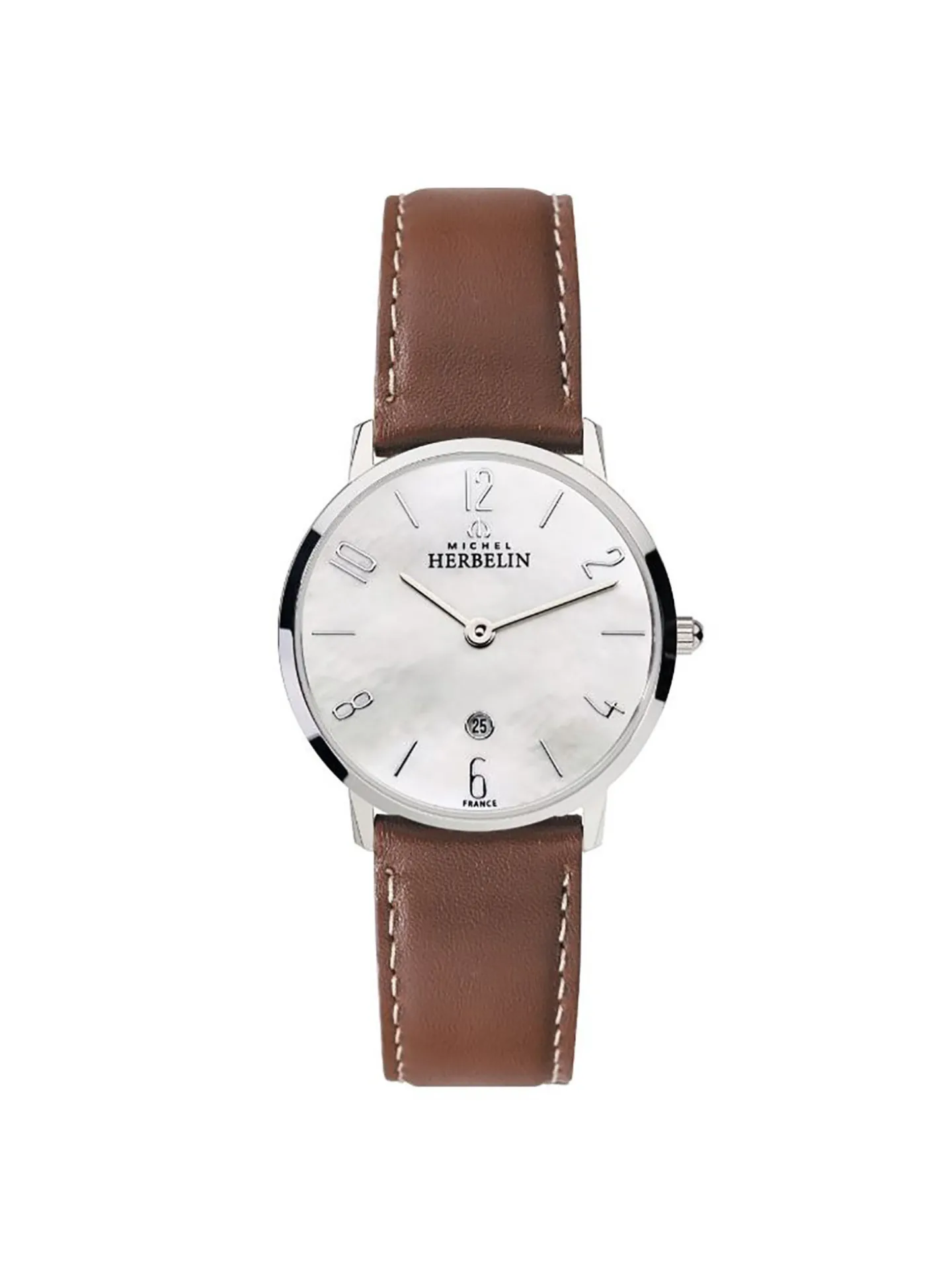 Montre femme Michel Herbelin City cuir brun