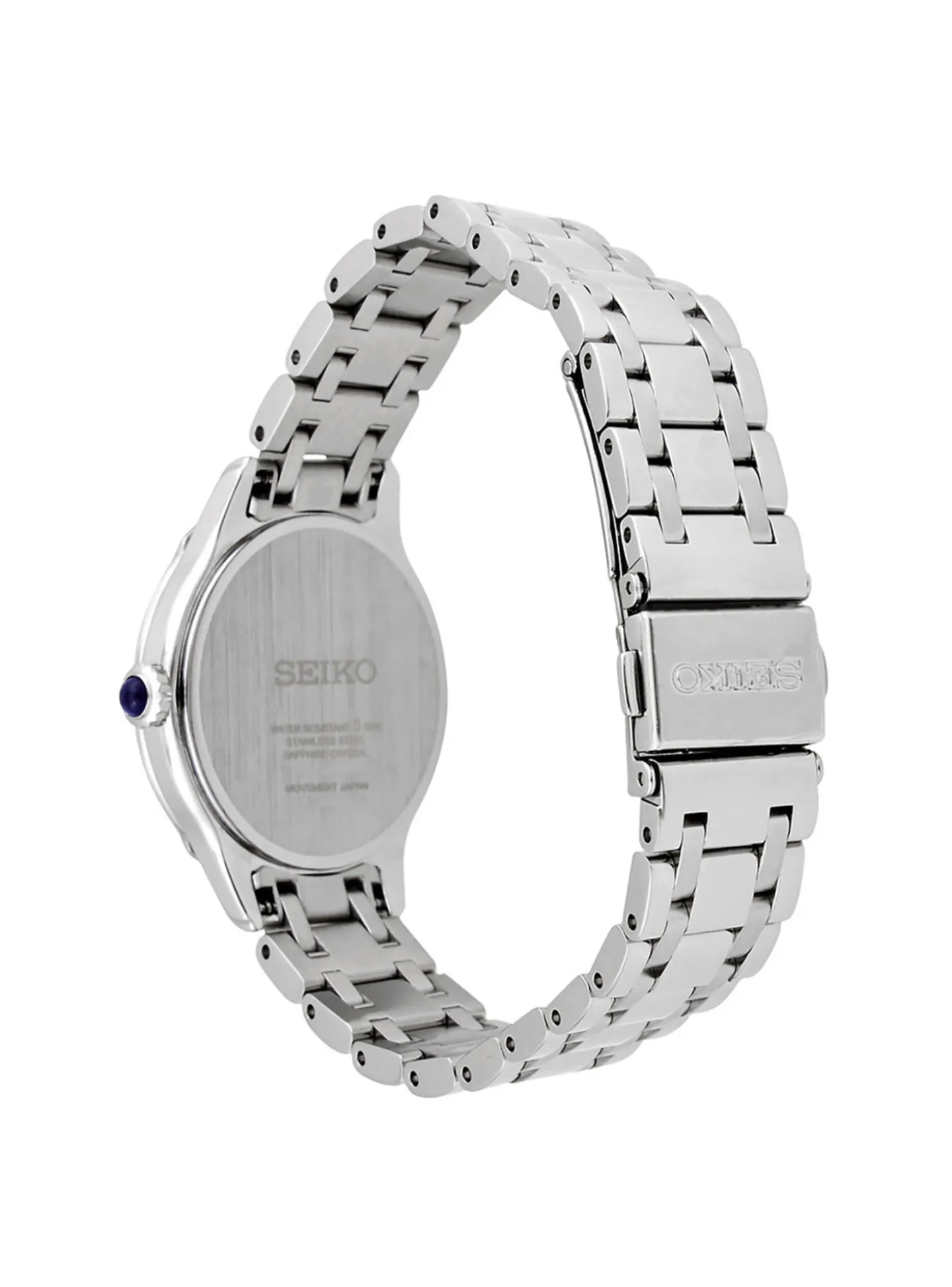 Montre femme Seiko classique acier diamants