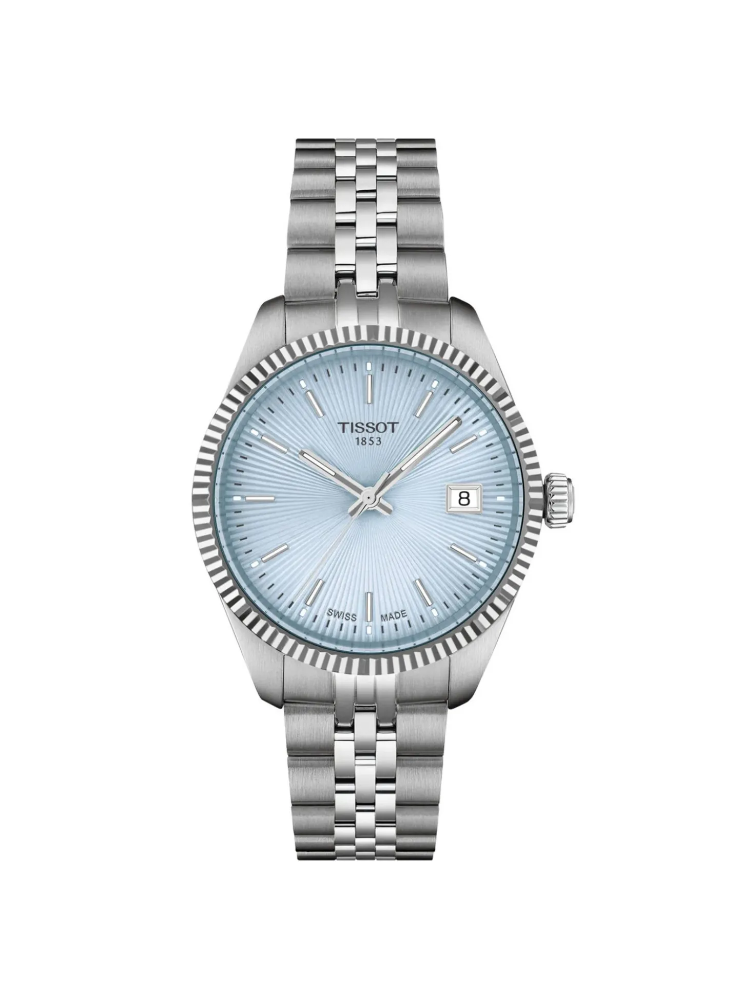 Montre femme Tissot Ballade acier cadran bleu clair