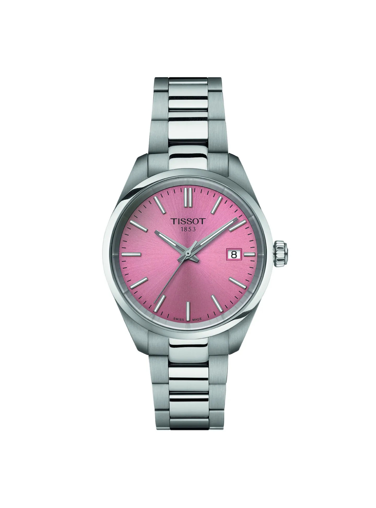 Montre femme Tissot PR100 acier cadran rose