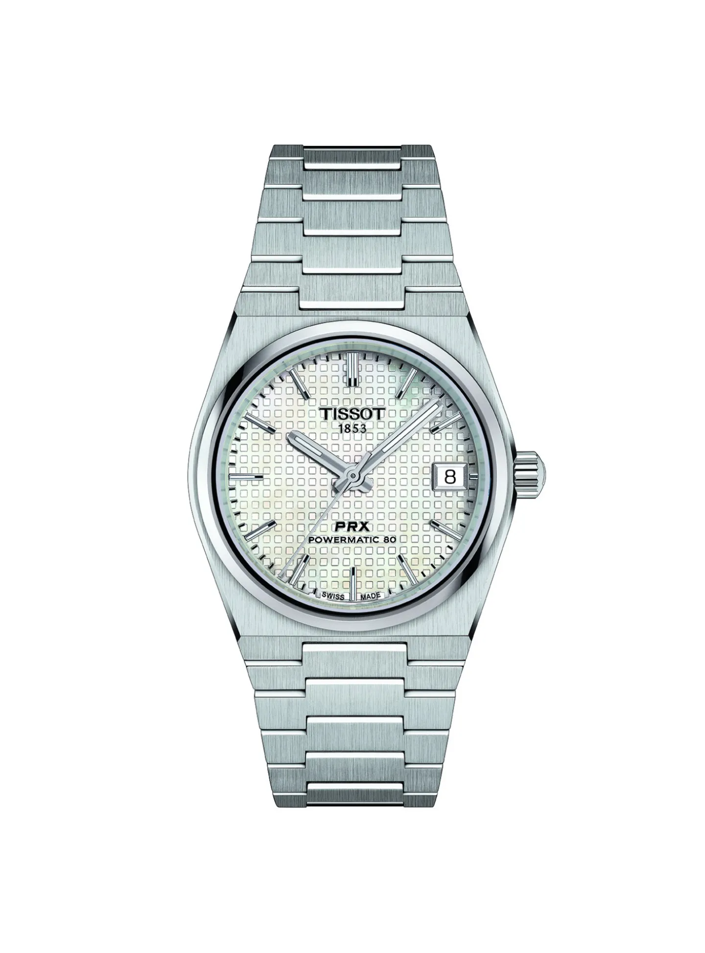 Montre femme Tissot PRX Powermatic 80 fond nacre
