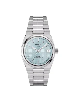Montre femme Tissot PRX Powermatic 80 acier_x005f_x000D_cadran bleu glacier