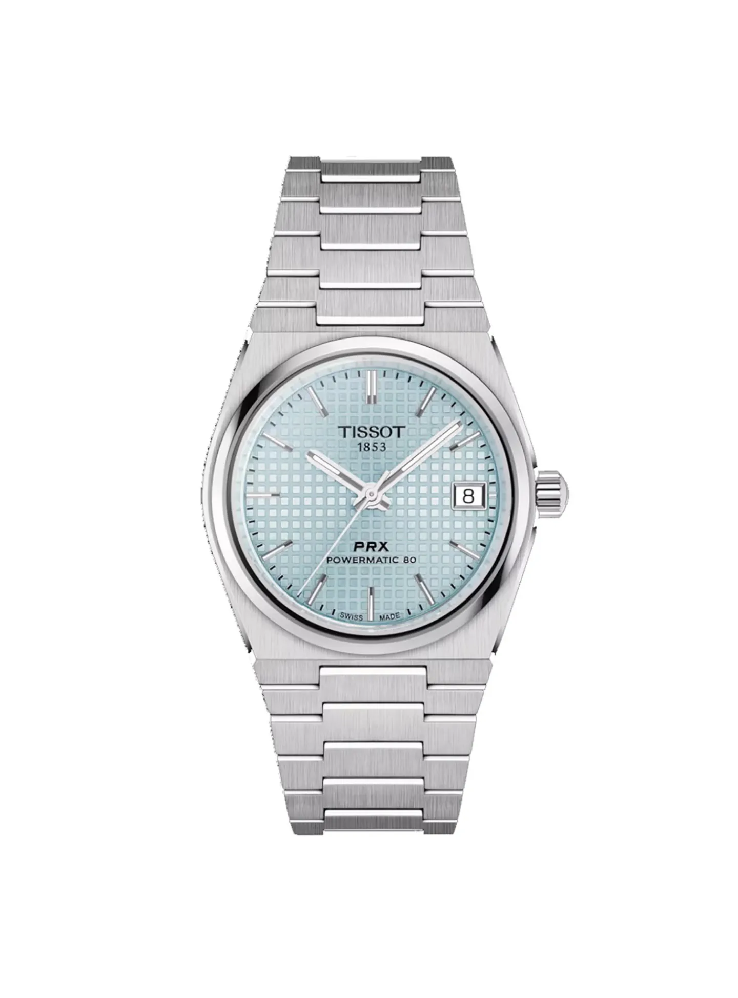 Montre femme Tissot PRX Powermatic 80 acier_x005f_x000D_cadran bleu glacier