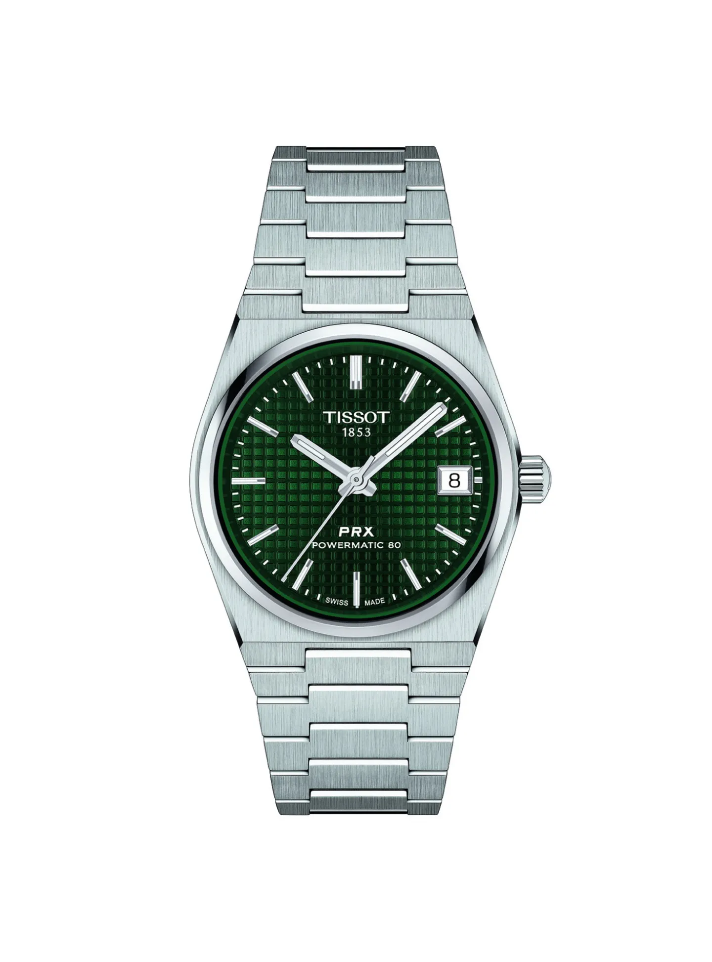 Montre femme Tissot PRX Powermatic 80 fond vert