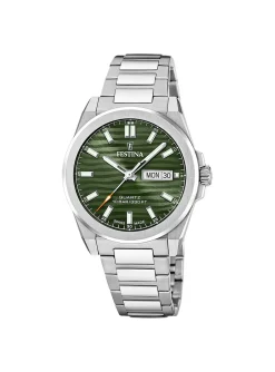 Montre Festina acier cadran vert_x005f_x000D_collection Swiss Made