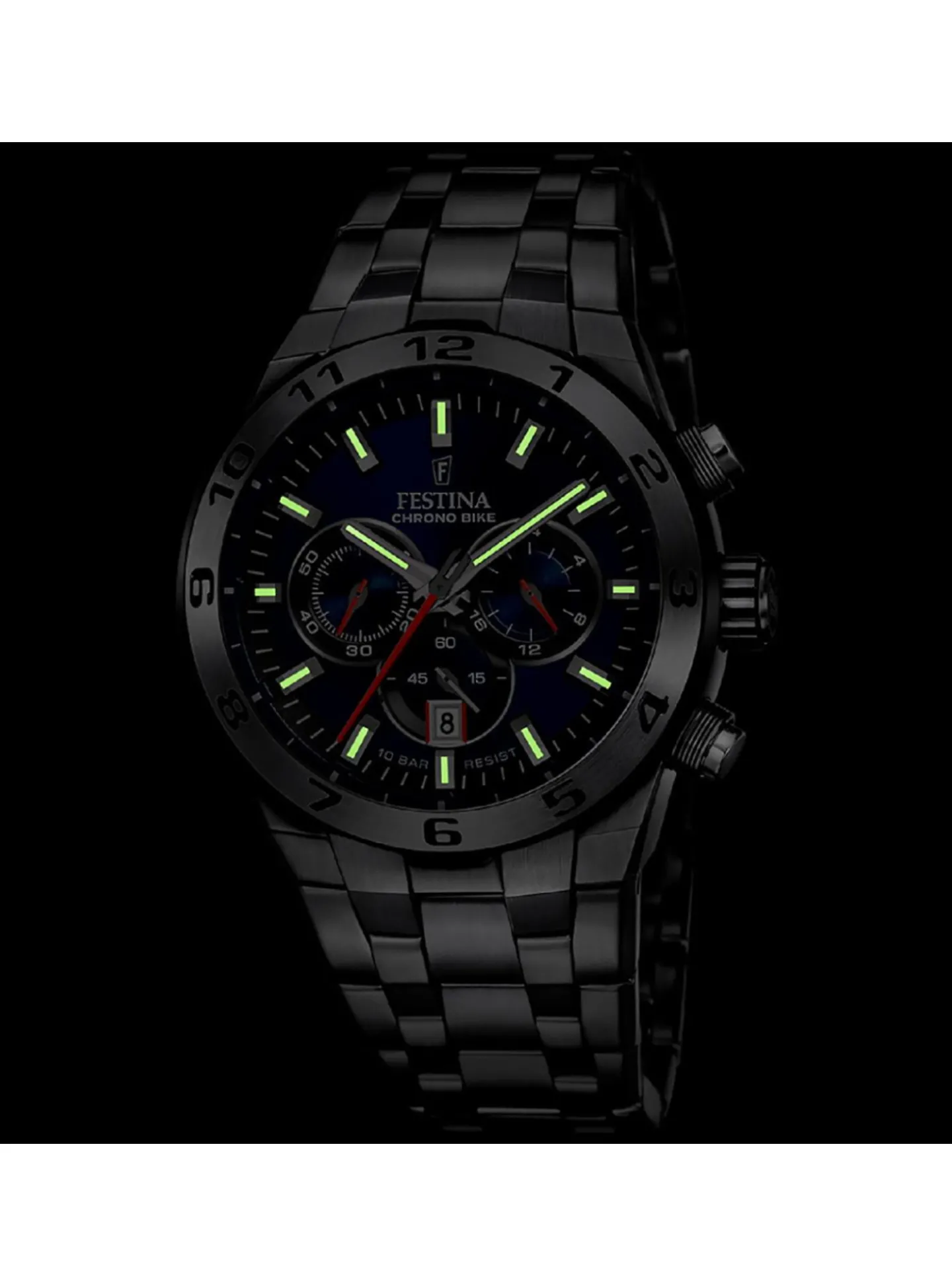 Montre Festina Chrono Bike acier cadran bleu