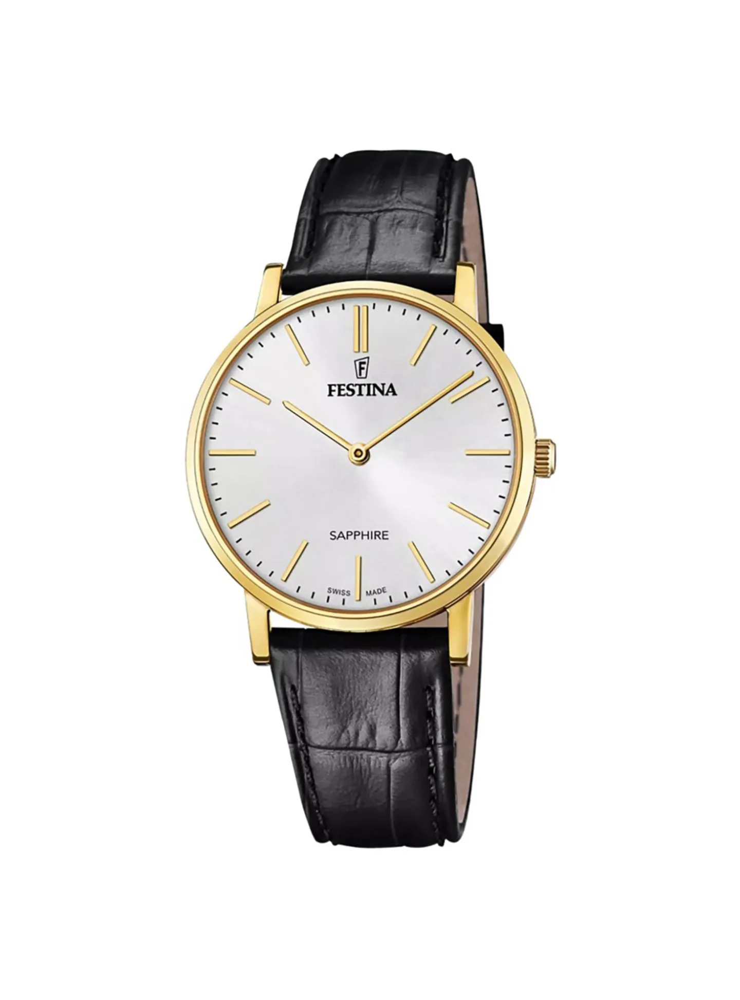 Montre Festina Classique dorée/cuir noir_x005f_x000D_Collection Swiss Made