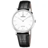 Montre Festina Classique cadran blan cuir noir_x005f_x000D_Collection Swiss Made
