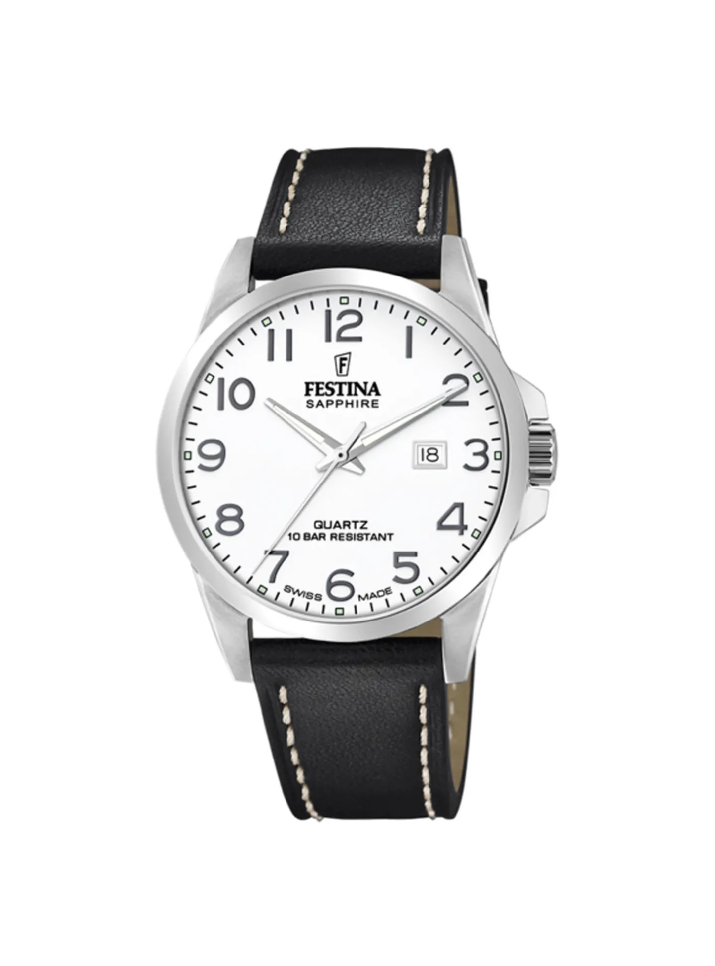 Montre Festina classique cuir noir_x005f_x000D_collection Swiss Made