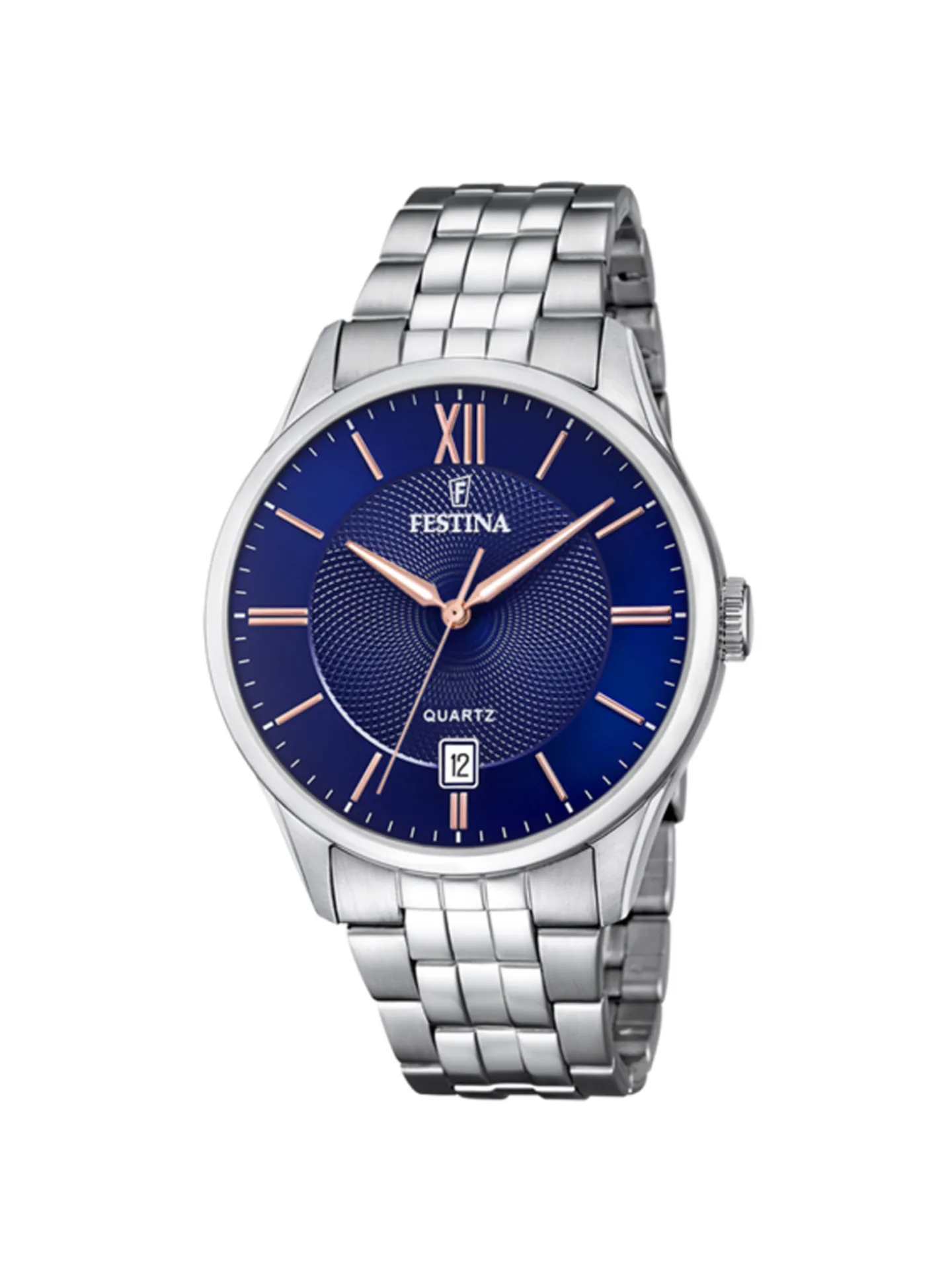 Montre Festina Classique acier cadran bleu