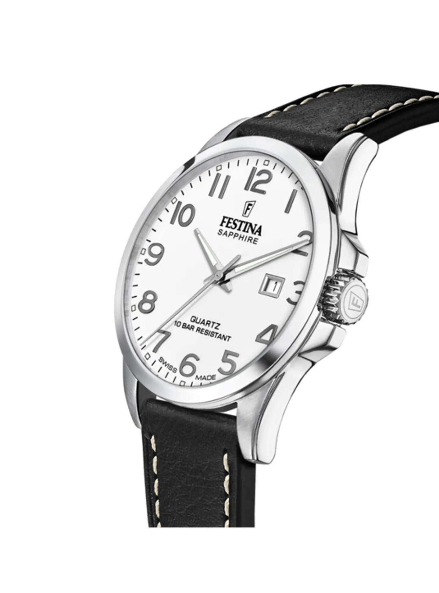 Montre Festina classique cuir noir_x005f_x000D_collection Swiss Made