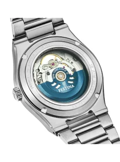 Montre Festina Rivé automatique acier cadran bleu_x005f_x000D_collection Swiss Made
