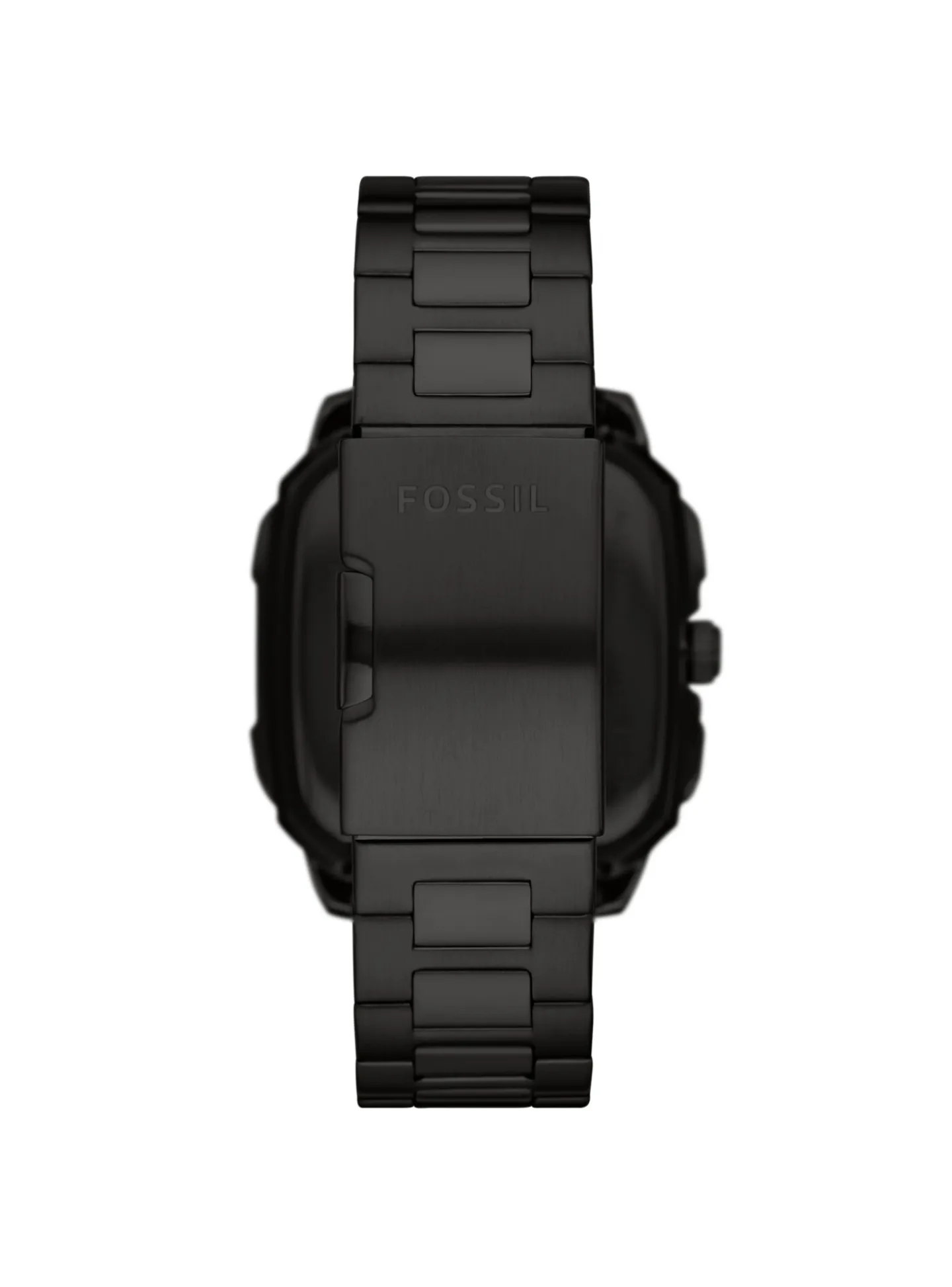 Montre Fossil automatique Inscription acier noir
