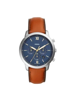 Montre Fossil Neutra chronographe cuir marron
