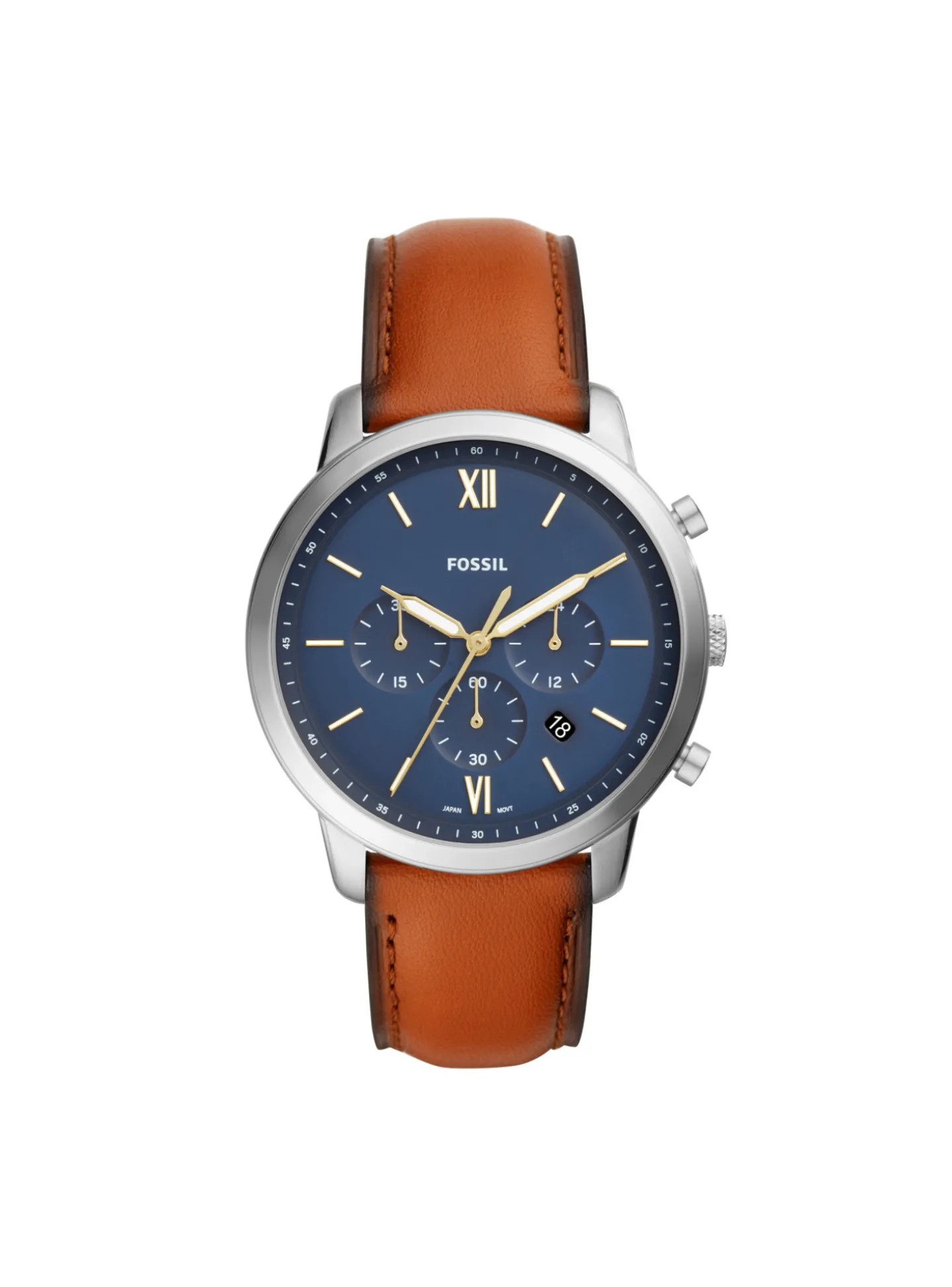 Montre Fossil Neutra chronographe cuir marron