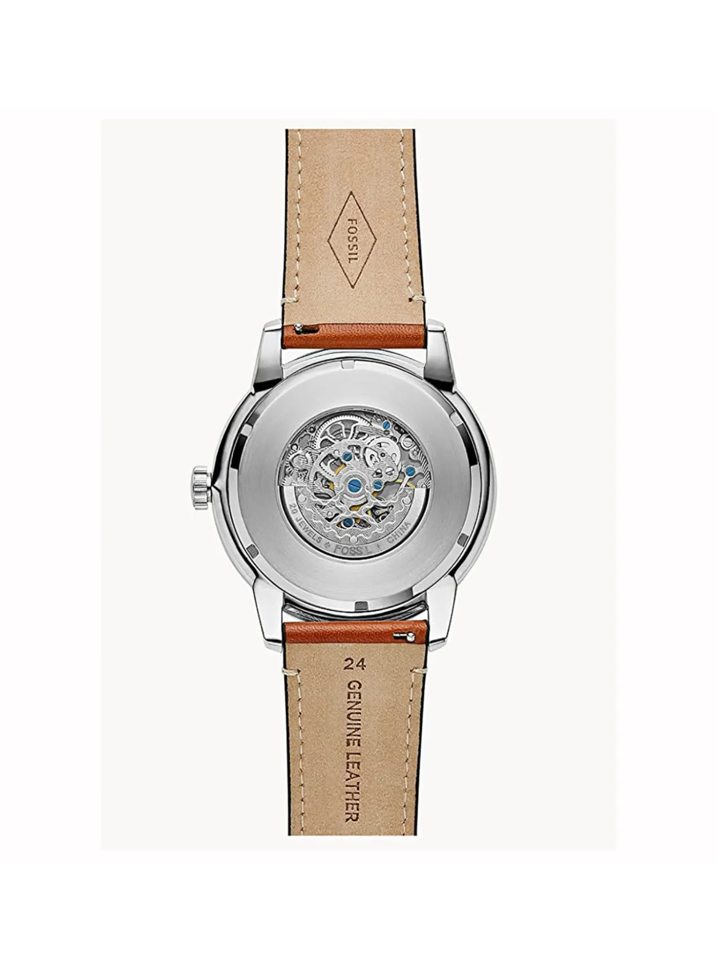 Montre Fossil Townsman automatique cuir marron