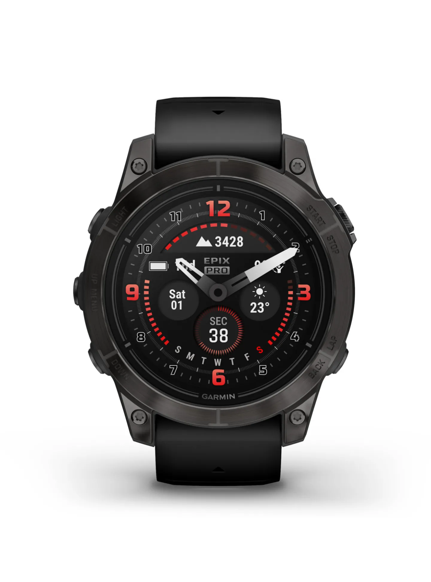 Montre GARMIN Epix Pro (Gen 2) Sapphire Edition_x005f_x000D_Titane avec revêtement en Carbon Gray DLC et bracelet noir