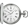 Montre gousset Tissot acier blanc cadran blanc