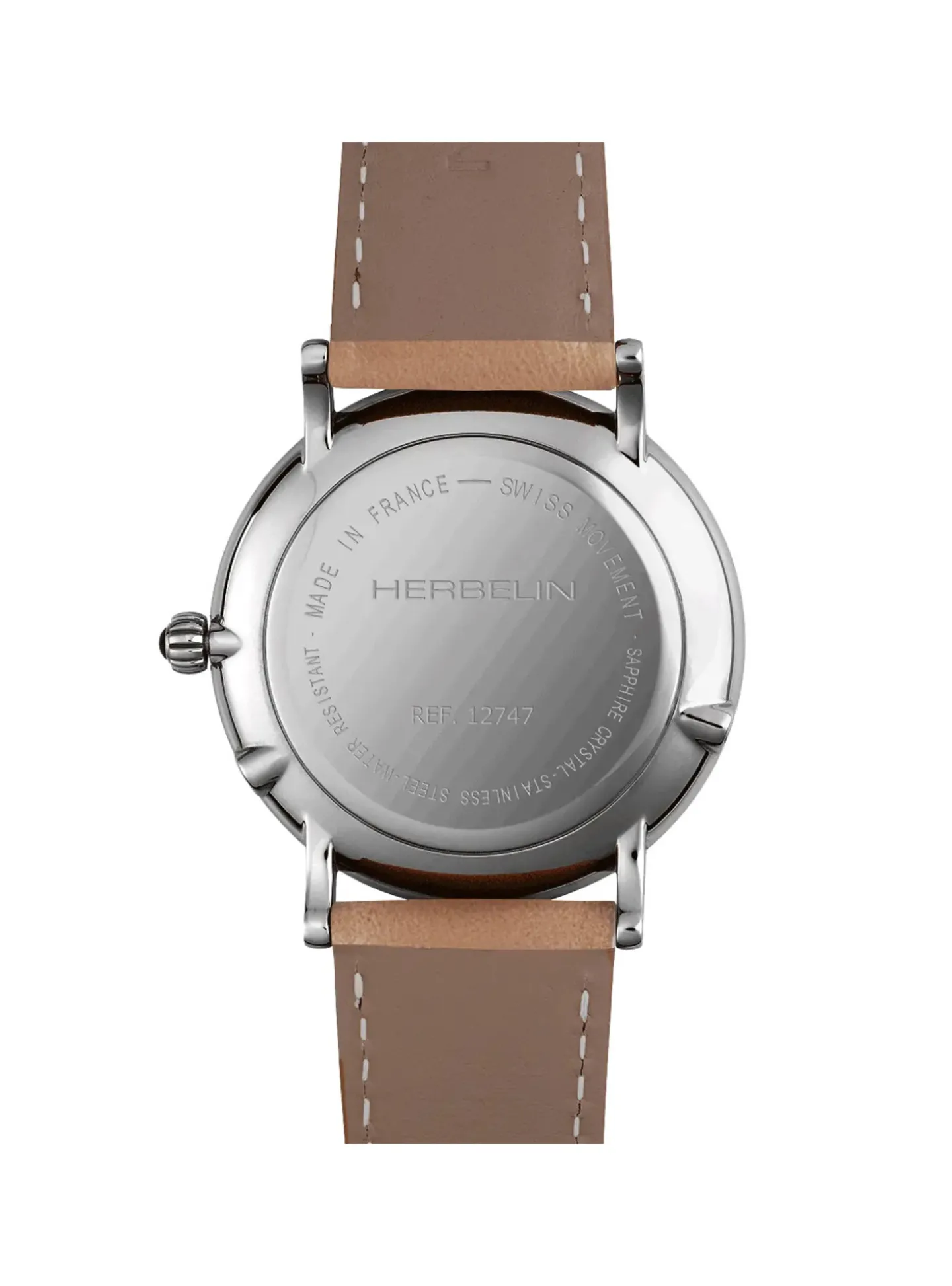 Montre Herbelin Inspiration Phase de Lune cuir beige