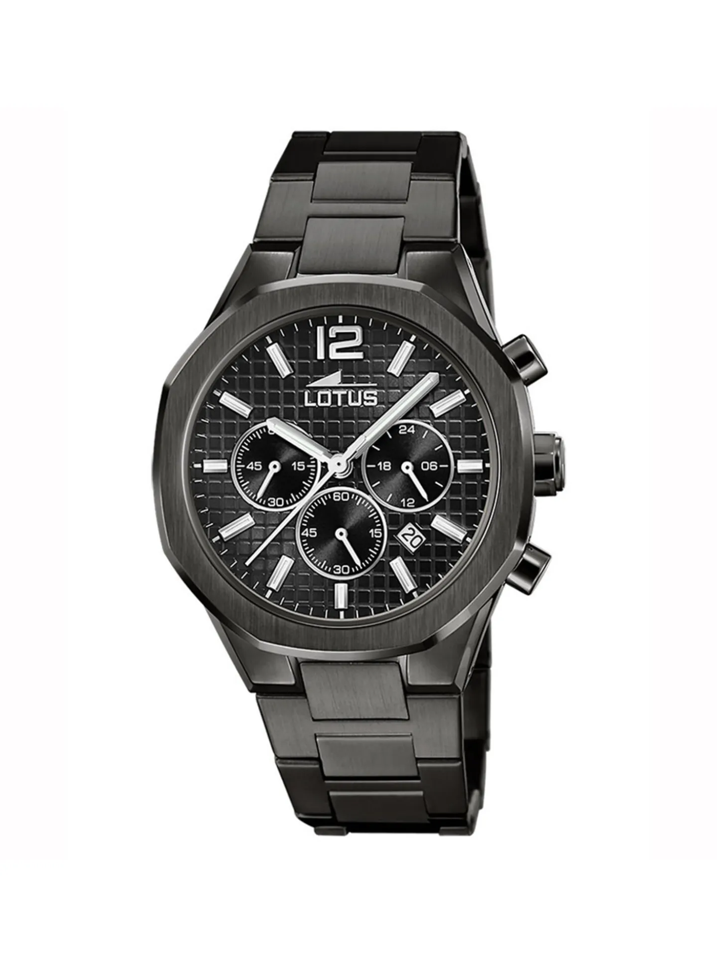 Montre Lotus chrono acier noir