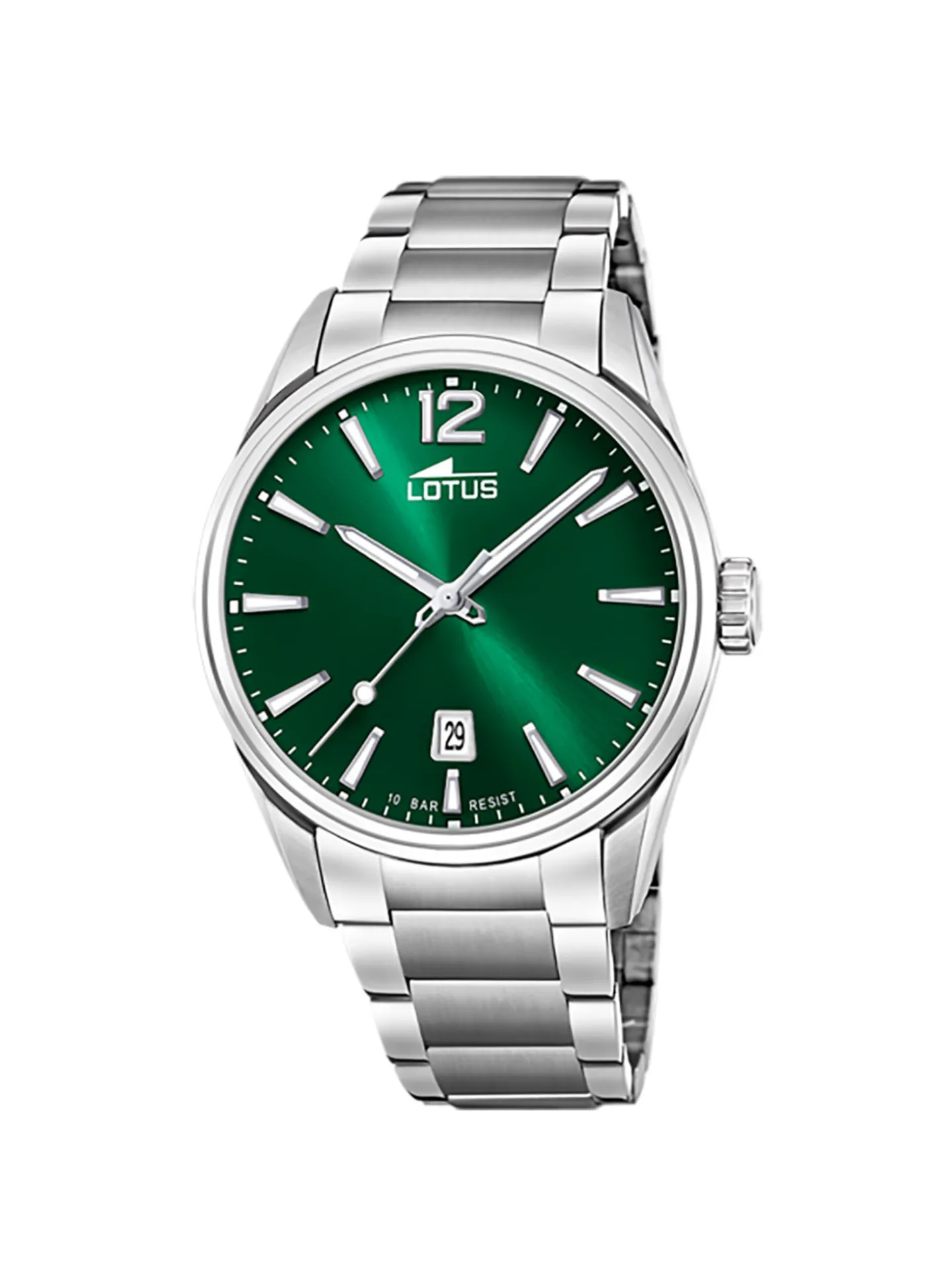 Montre Lotus Classique acier cadran vert