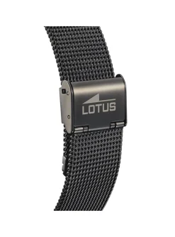 Montre Lotus connectée acier milanais noir