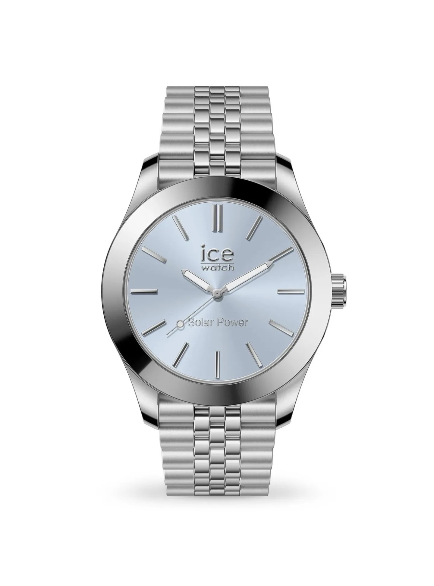 Montre mixte ICE steel solaire_x005f_x000D_- Silver light blue - Small