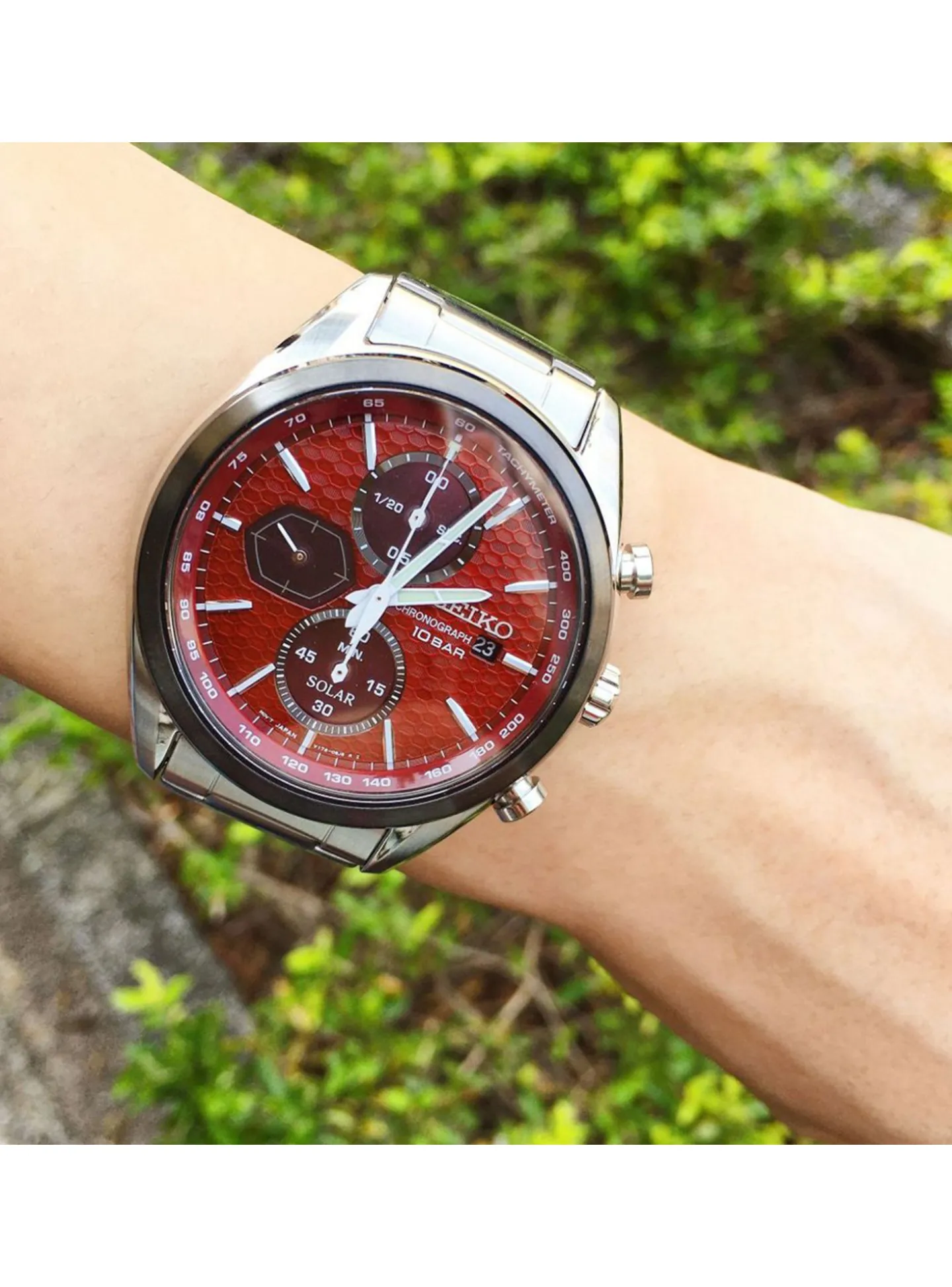 Montre Seiko chrono solaire Macchina Sportiva