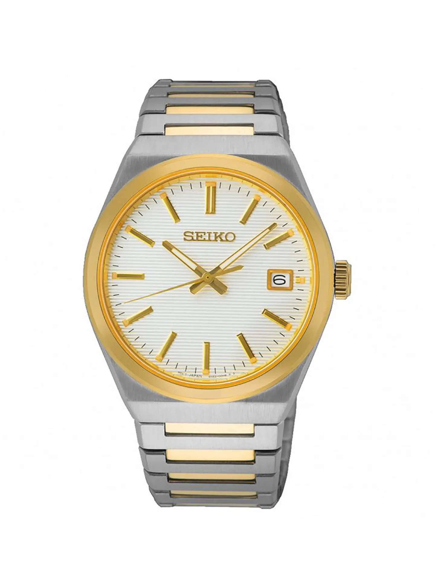 Montre Seiko classique acier bicolore_x005f_x000D_bracelet intégré