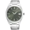 Montre Seiko classique acier cadran vert