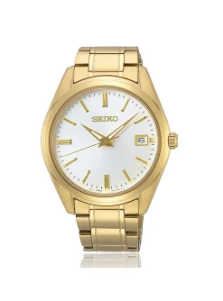Montre Seiko classique dorée 3 aiguilles