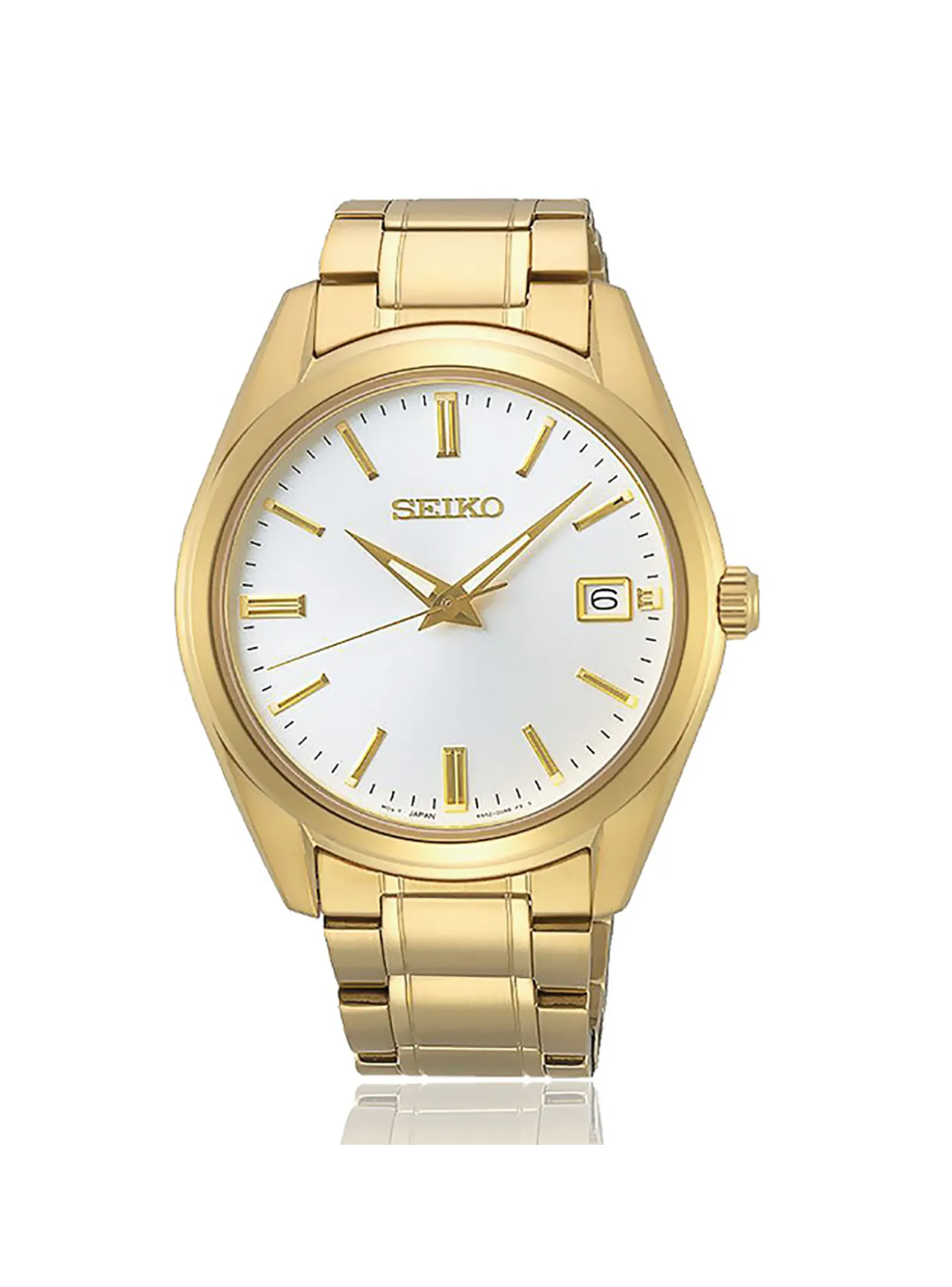Montre Seiko classique dorée 3 aiguilles