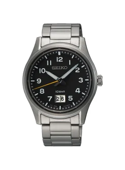 Montre Seiko date fond noir