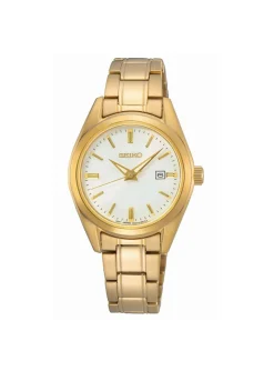 Montre Seiko femme classique acier doré