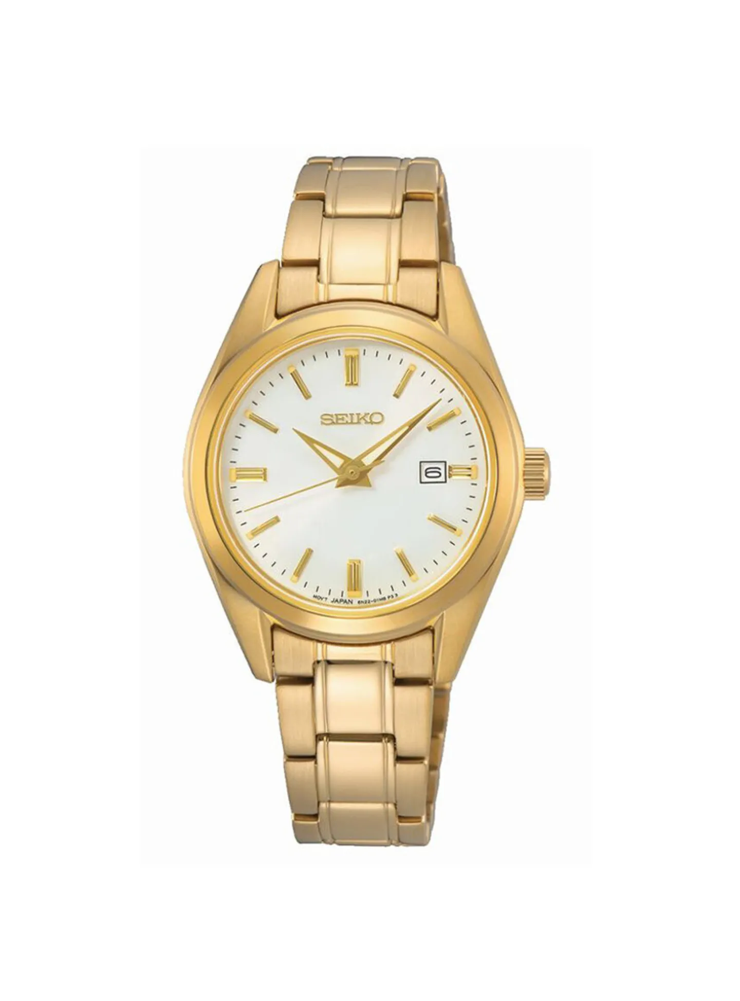 Montre Seiko femme classique acier doré