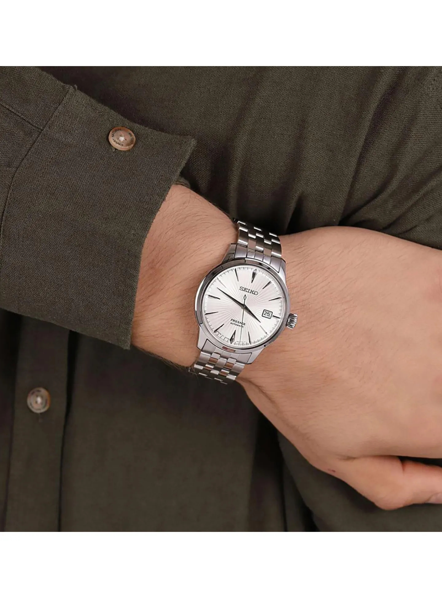 Montre seiko Présage automatique Cocktail Martini_x005f_x000D_cadran blanc