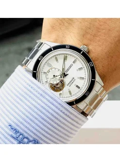 Montre Seiko Présage automatique coeur ouvert