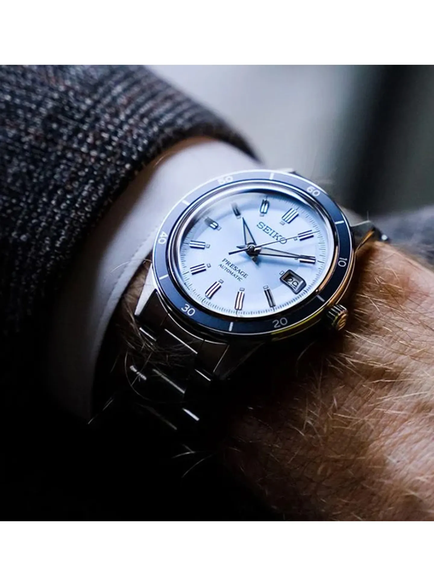 Montre Seiko Présage automatique Style60's_x005f_x000D_Edition limitée light blue 2077/3000