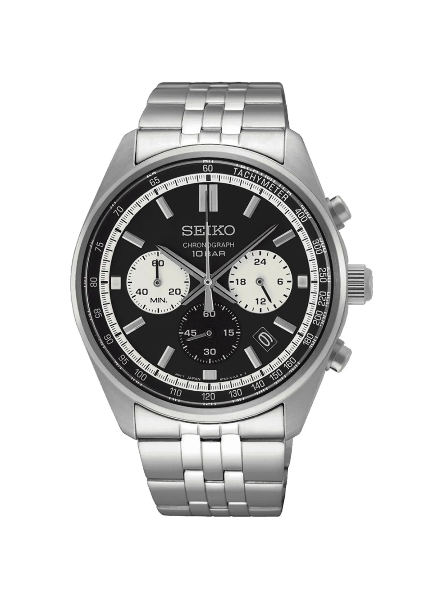 Montre Seiko Sport acier cadran noir chono