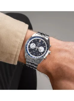 Montre Seiko Sport Chrono acier cadran cadran bleu