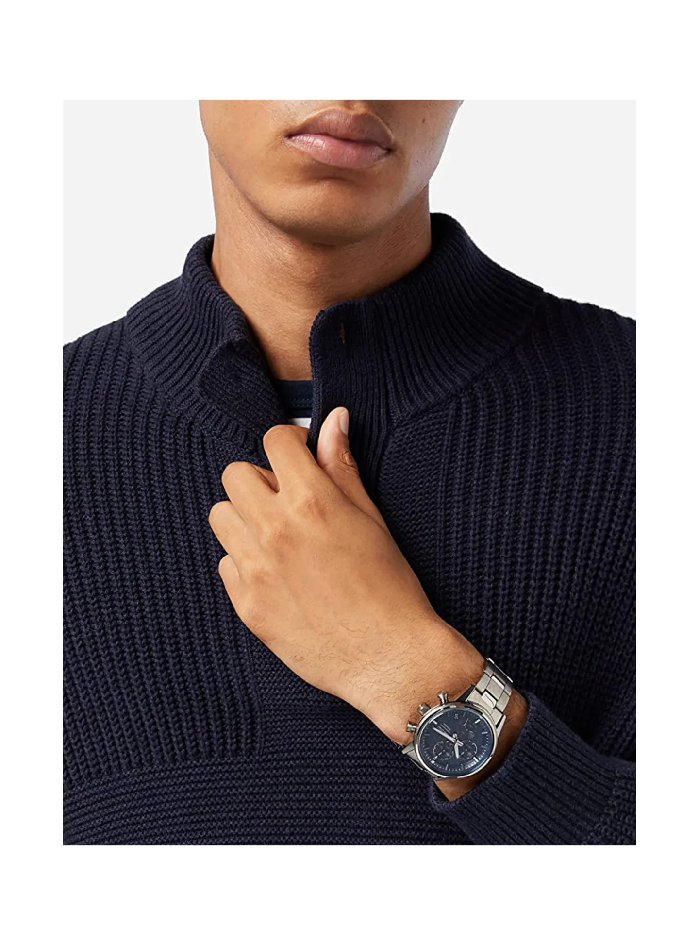 Montre Seiko Sport chrono titane cadran bleu