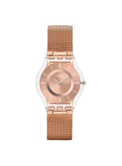 Montre Swatch Hello Darling en acier rose_x005f_x000D_Skin