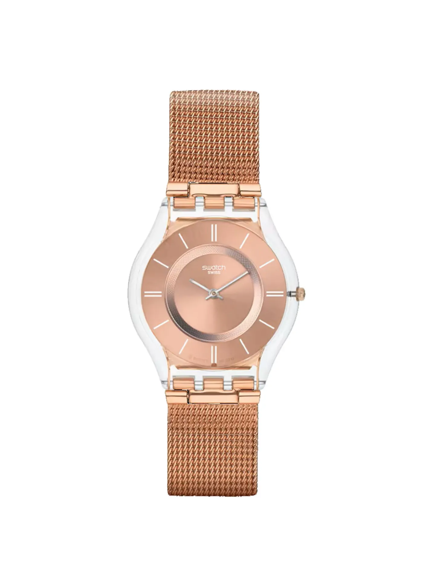 Montre Swatch Hello Darling en acier rose_x005f_x000D_Skin