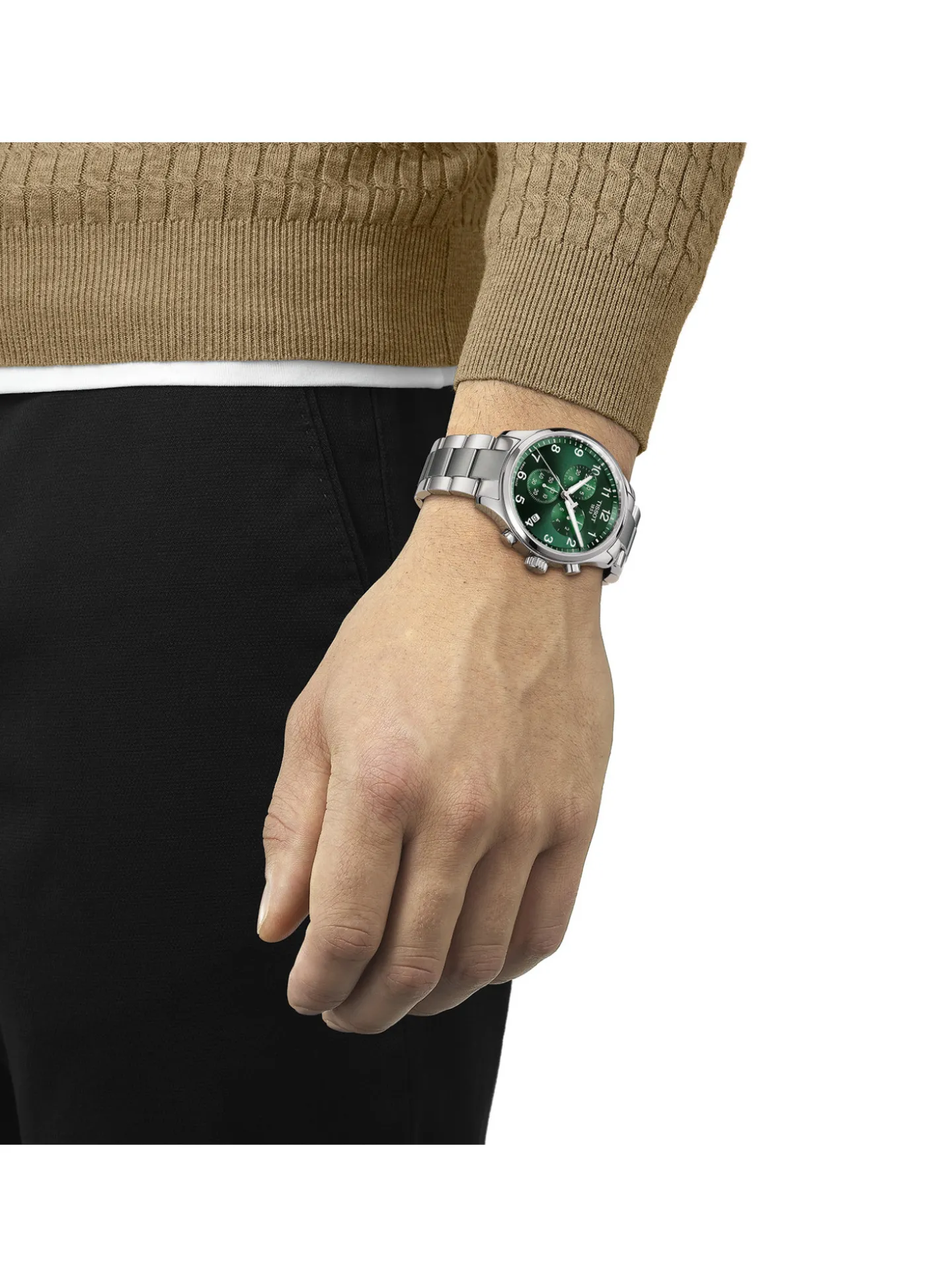 Montre Tissot Chono XL Classic acier cadran vert
