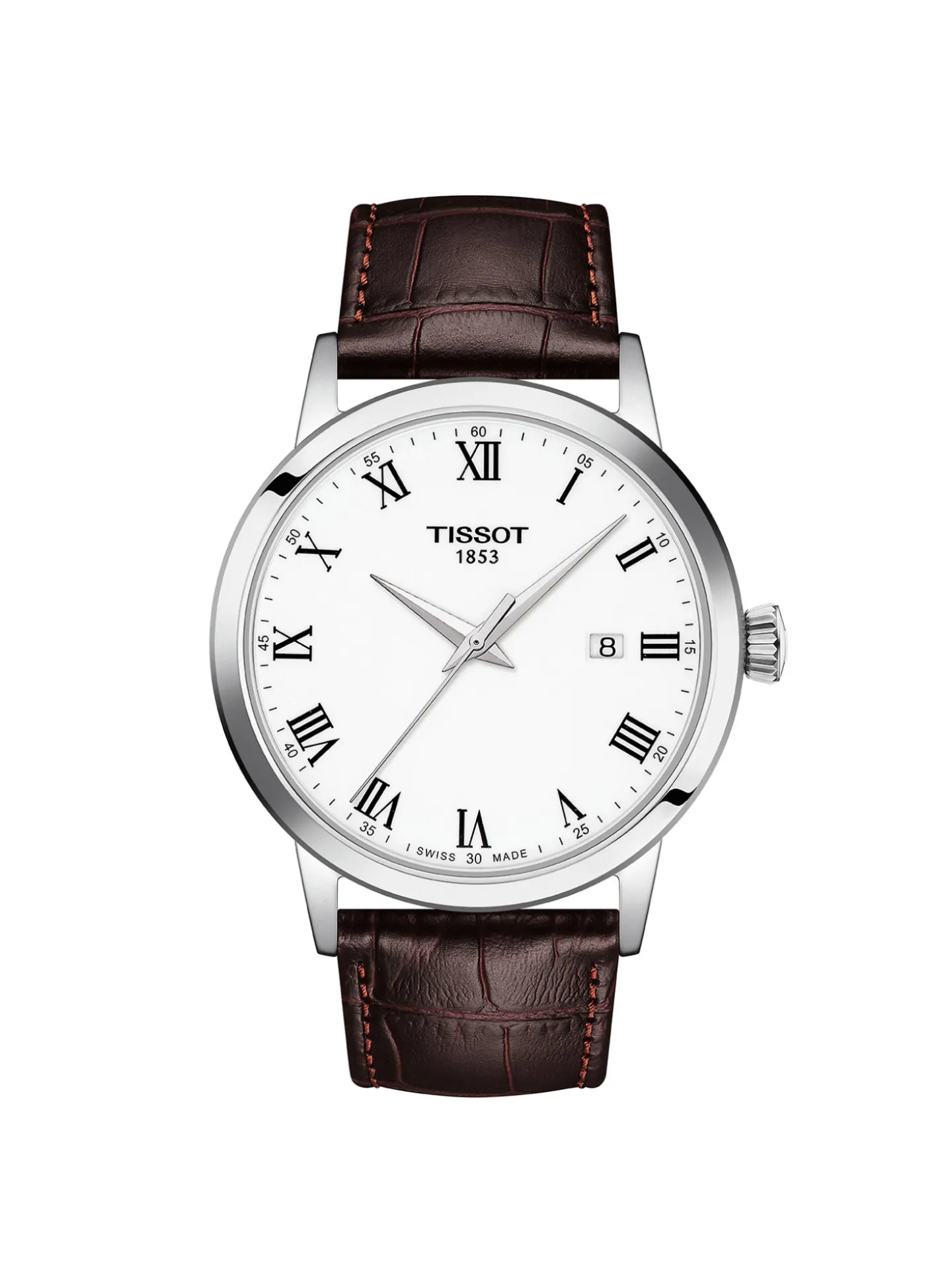 Montre Tissot Classic Dream cuir brun