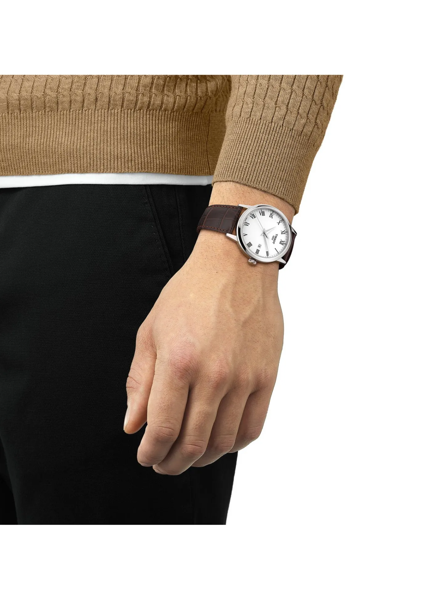 Montre Tissot Classic Dream cuir brun