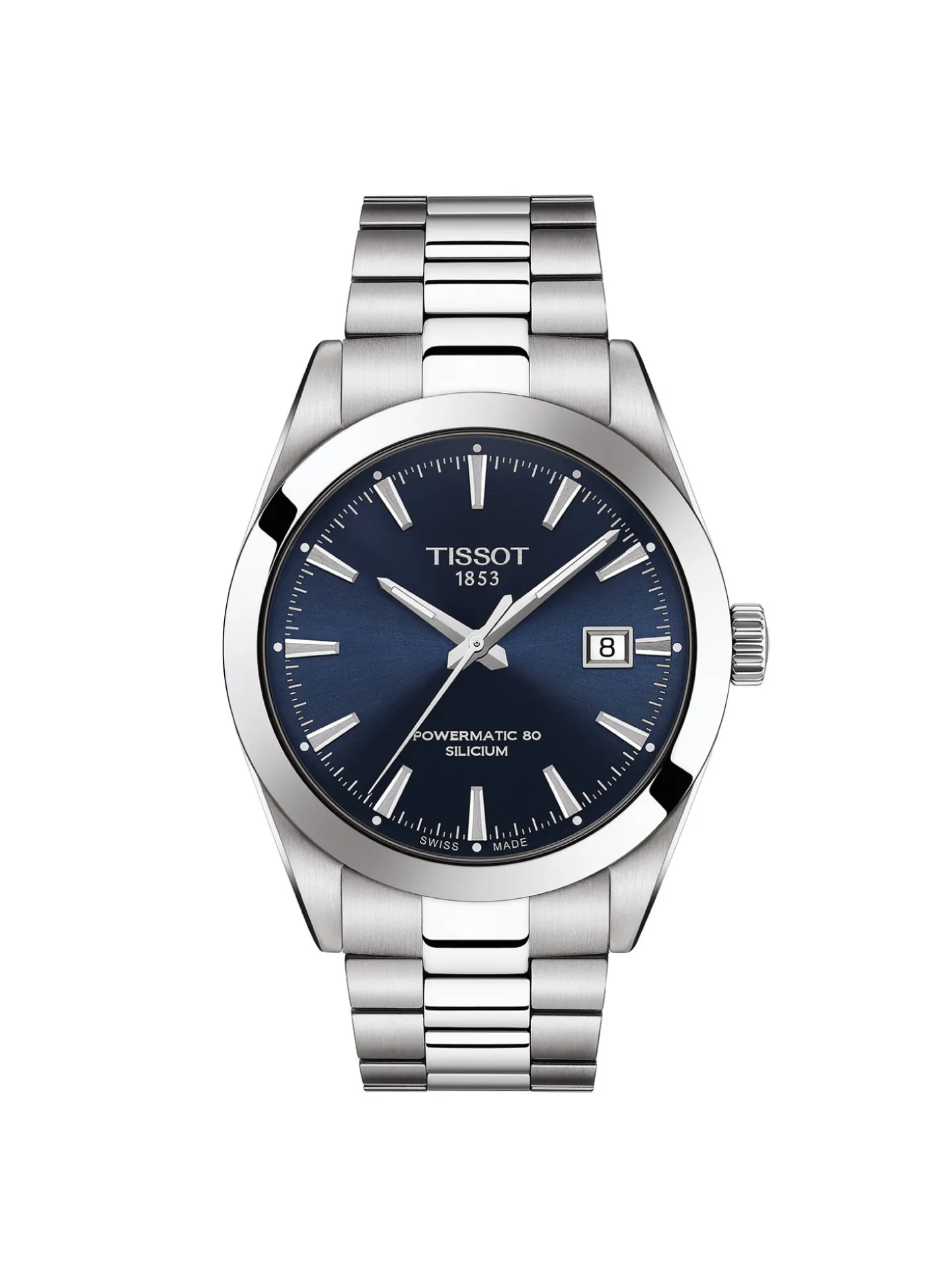 Montre Tissot Gentleman powermatic 80 silicium_x005f_x000D_cadran bleu