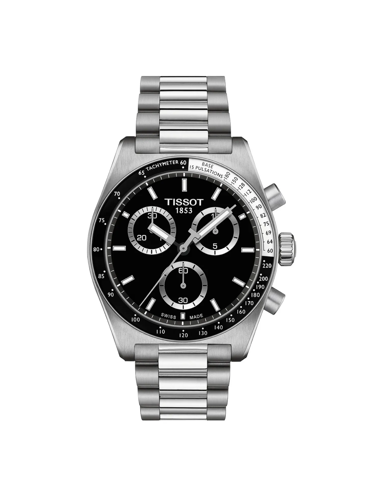 Montre Tissot PR516 chrono acier cadran noir